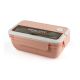 Lunch Box 1100ml - With Spoon & Fork 0052 - Pink