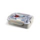 Lunch Box with 2 Conpatments Beige - 8155