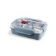 Lunch Box with 2 Conpatments Blue - 8155