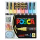 Uni Posca PC-3M Paint Marker Pen - Set of 8 - Soft Colours Pastel
