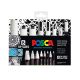 Posca Paint Markers - White, Set of 8, Assorted Tips