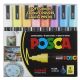 POSCA 8-Color Paint Marker Set, PC-5M Medium, Soft Colours