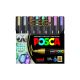 Uniball - Posca Coloring Markers set of 8 Metallic PC5M