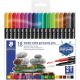 Staedtler Double Ended Permanent Pens, Fine and Ultra-Fine, 18 Colors