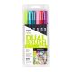Dual Brush Pen Art Markers,Tropical Palette - 6 pack - 56211