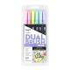 Dual Brush Pen Art Markers, Pastel, 6-Pack - 56213