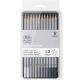 Winsor & Newton Studio Collection Graphite & Charcoal Pencil Sets,12-Piece Graphite Soft Tin Set