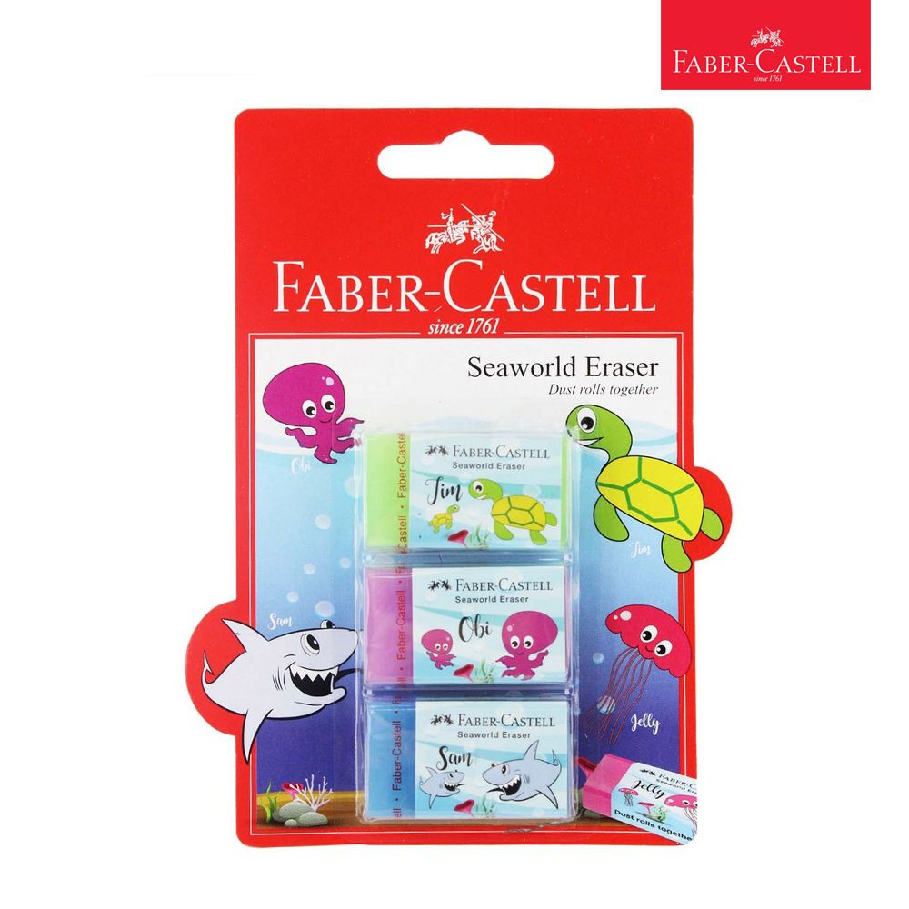 Eraser Seaworld Set Of 3 Faber Castell 187021