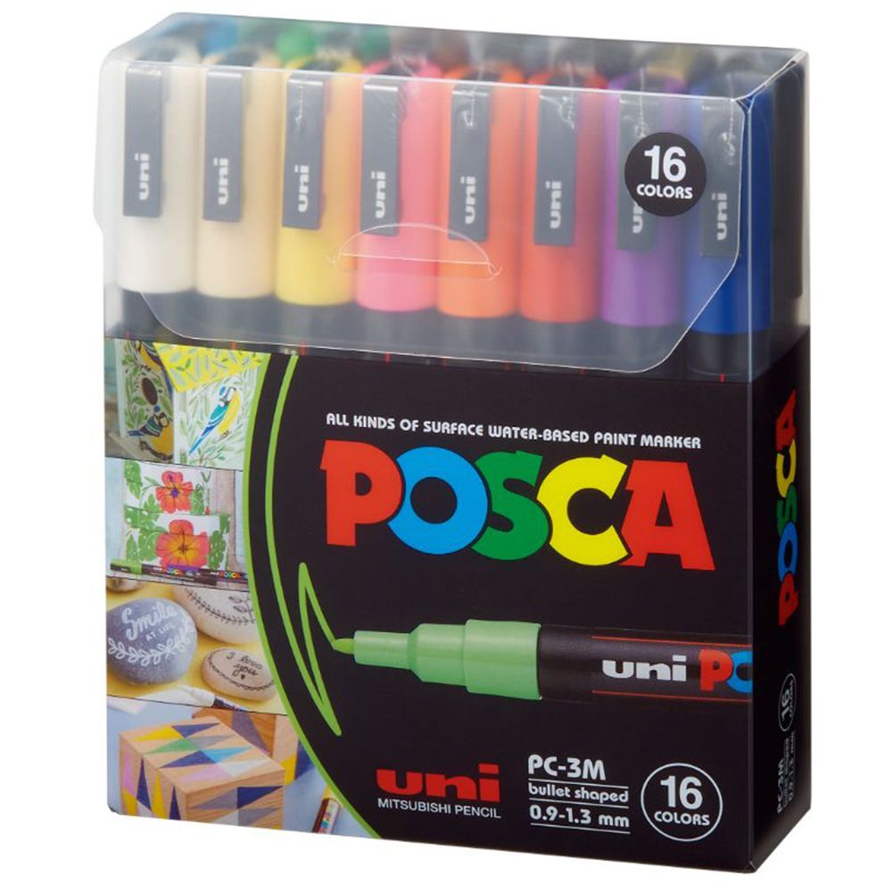 Uniball - Posca Coloring Markers set of 16 PC3M
