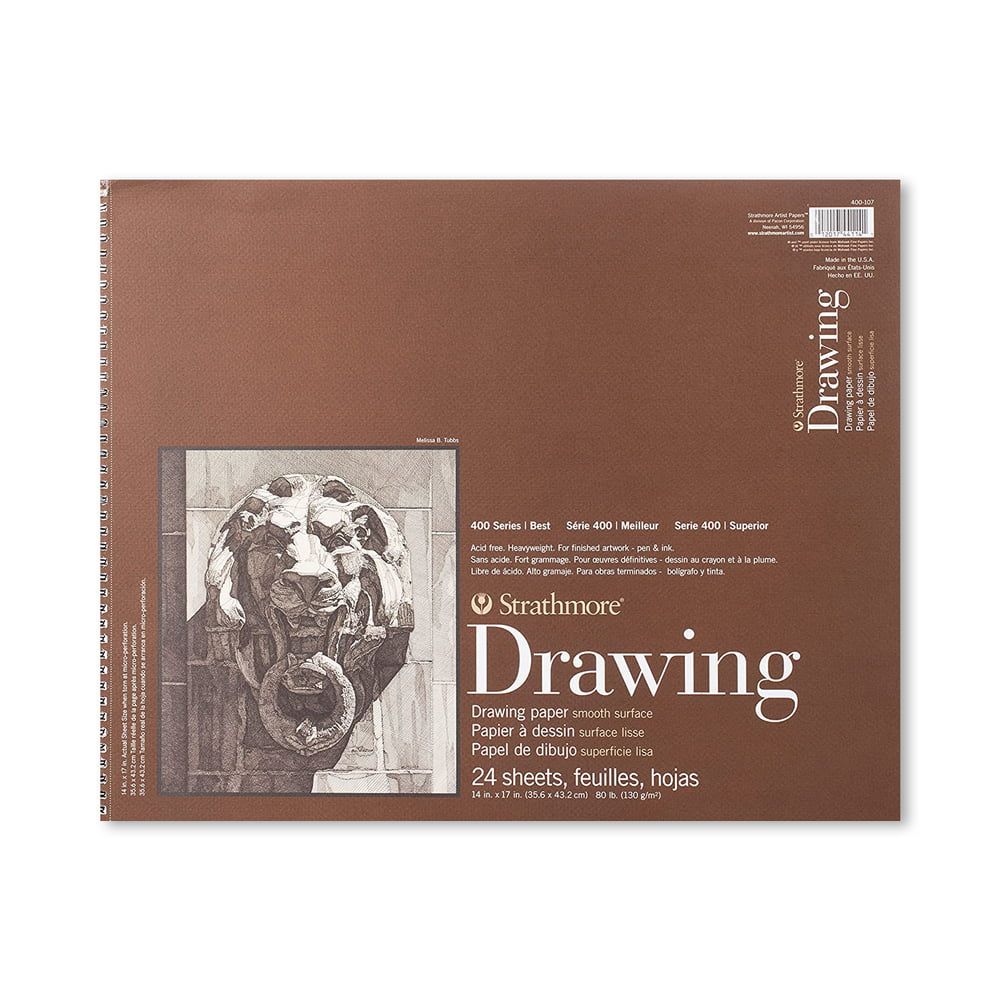Strathmore Drawing Paper Pad, 400 Series, Smooth Surface, 14