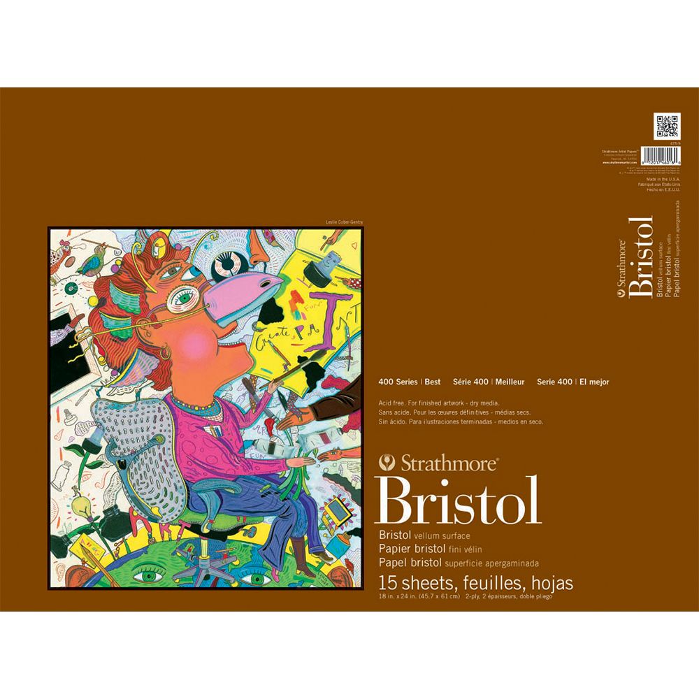 Strathmore Bristol Paper Pad, 400 Series, Vellum, 18