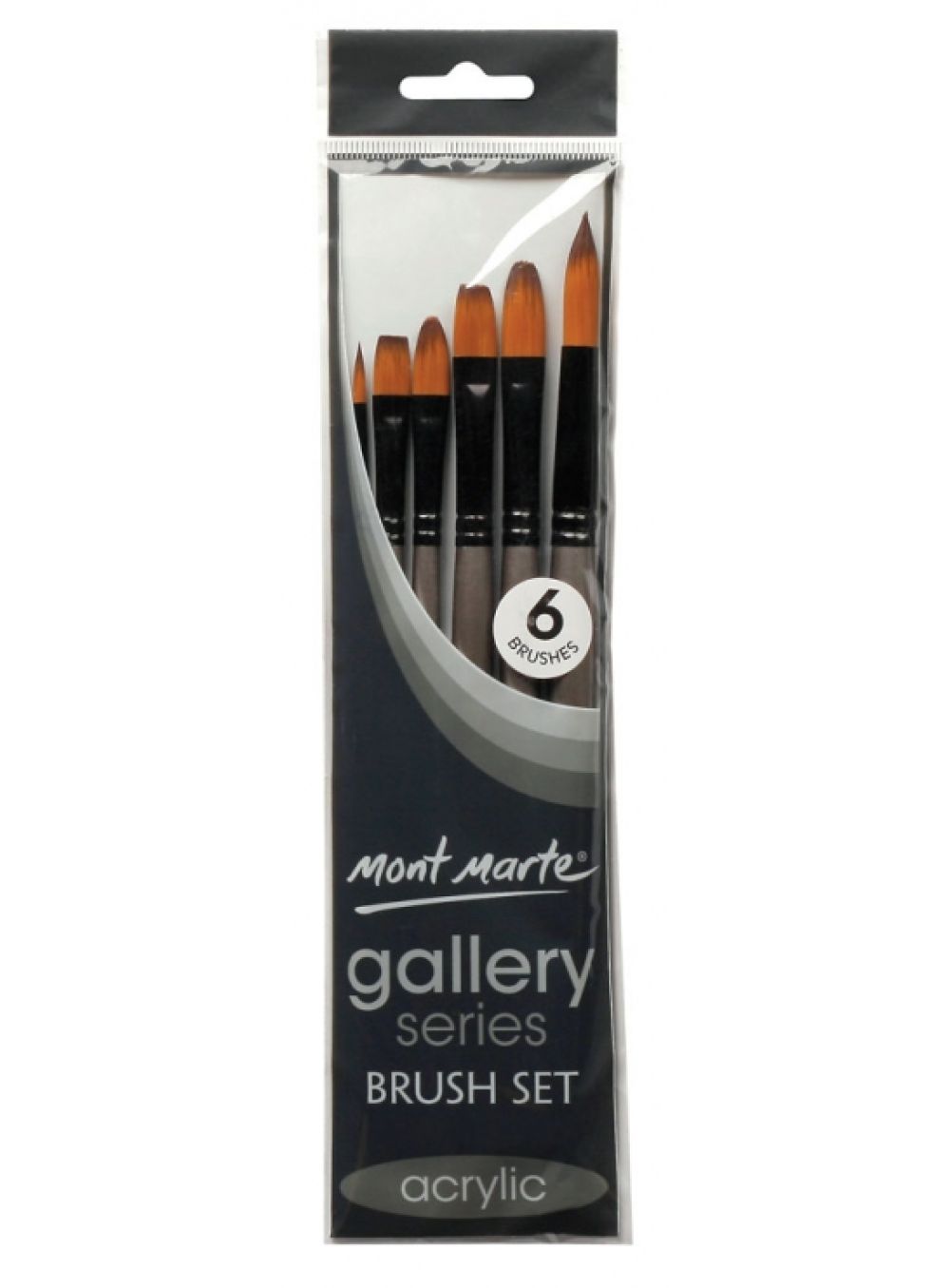 Mont Marte Gallery Series Brush Set Acrylic 6pc - 17