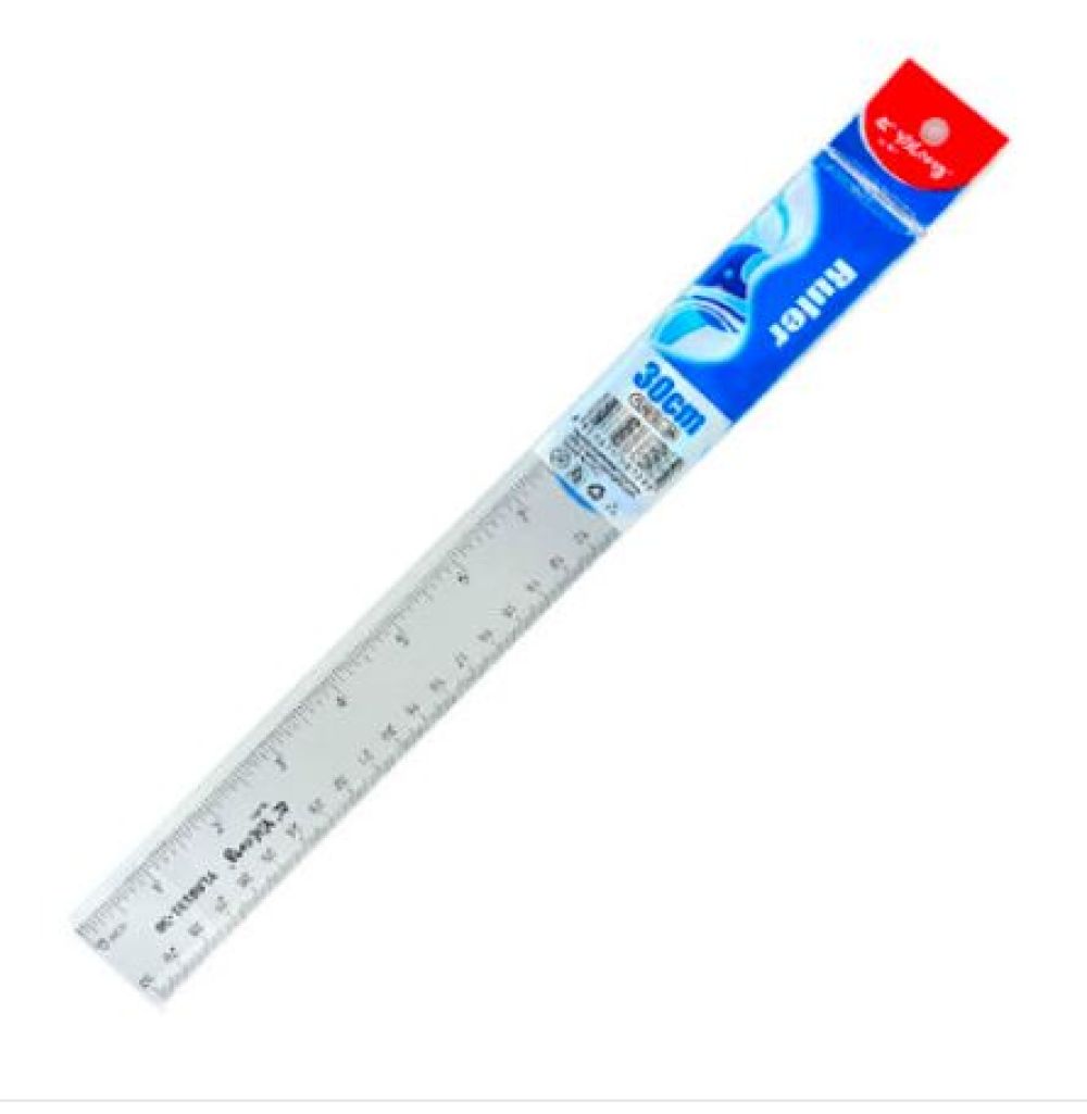 Ruler Plastic 30cm Yalong - YL88131-30