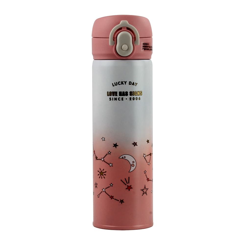 Watter Bottle Happy Planet - Pink 500 ML