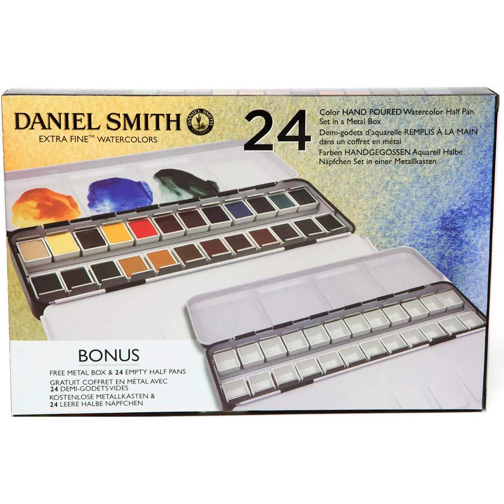 Daniel Smith Extra Fine Watercolor Half Pan Sets of 24