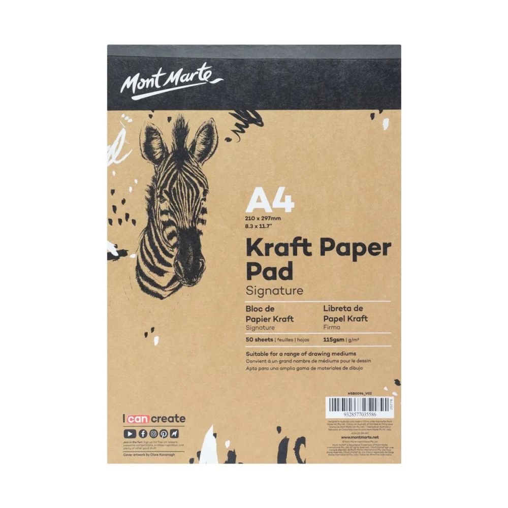 Mont Marte Kraft Paper Pad Signature A4 50 Sheets