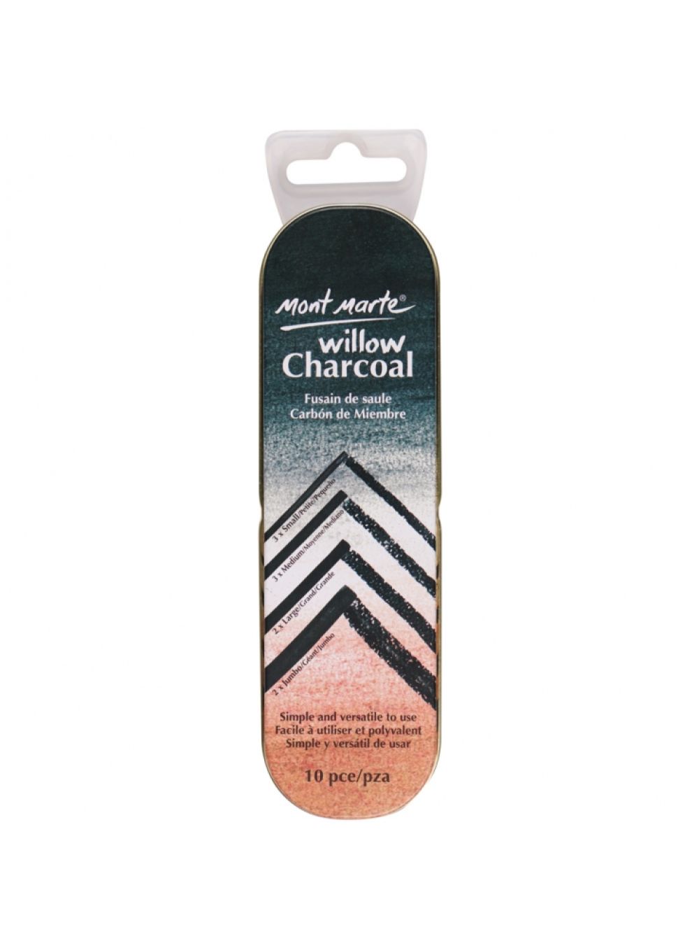 Mont Marte Signature Willow Charcoal in Tin 10pc