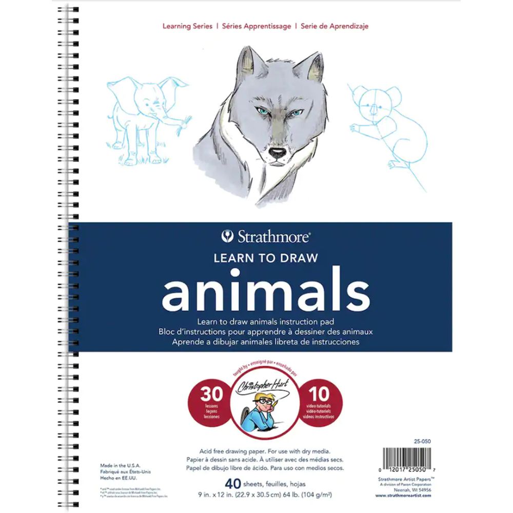 Strathmore Learning Series Drawing Pad, 9in x 12in, Animals
