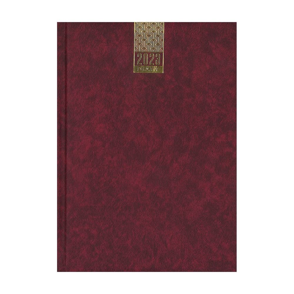 2023 Diary B5 Soft Touch - Daily Page Maroon Hard Case