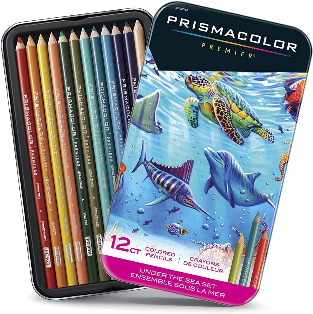 Prismacolor Premier Colored Pencils, Soft Core, Under the Sea Set, 12