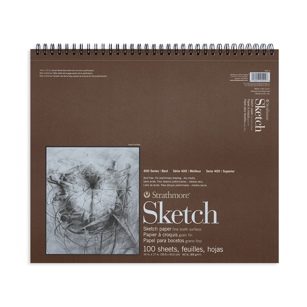 100 Sheets 14x17 Strathmore 455-5 Strath Sketch 